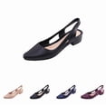 thumbnail image 1 of LTTVQM Slingback Heels for Women Chunky Low Heel Pointed Toe Non-Slip Cushion Comfortable Work Shoes Fashion Casual Office Dress Shoes Black 41(US-8.5), 1 of 6