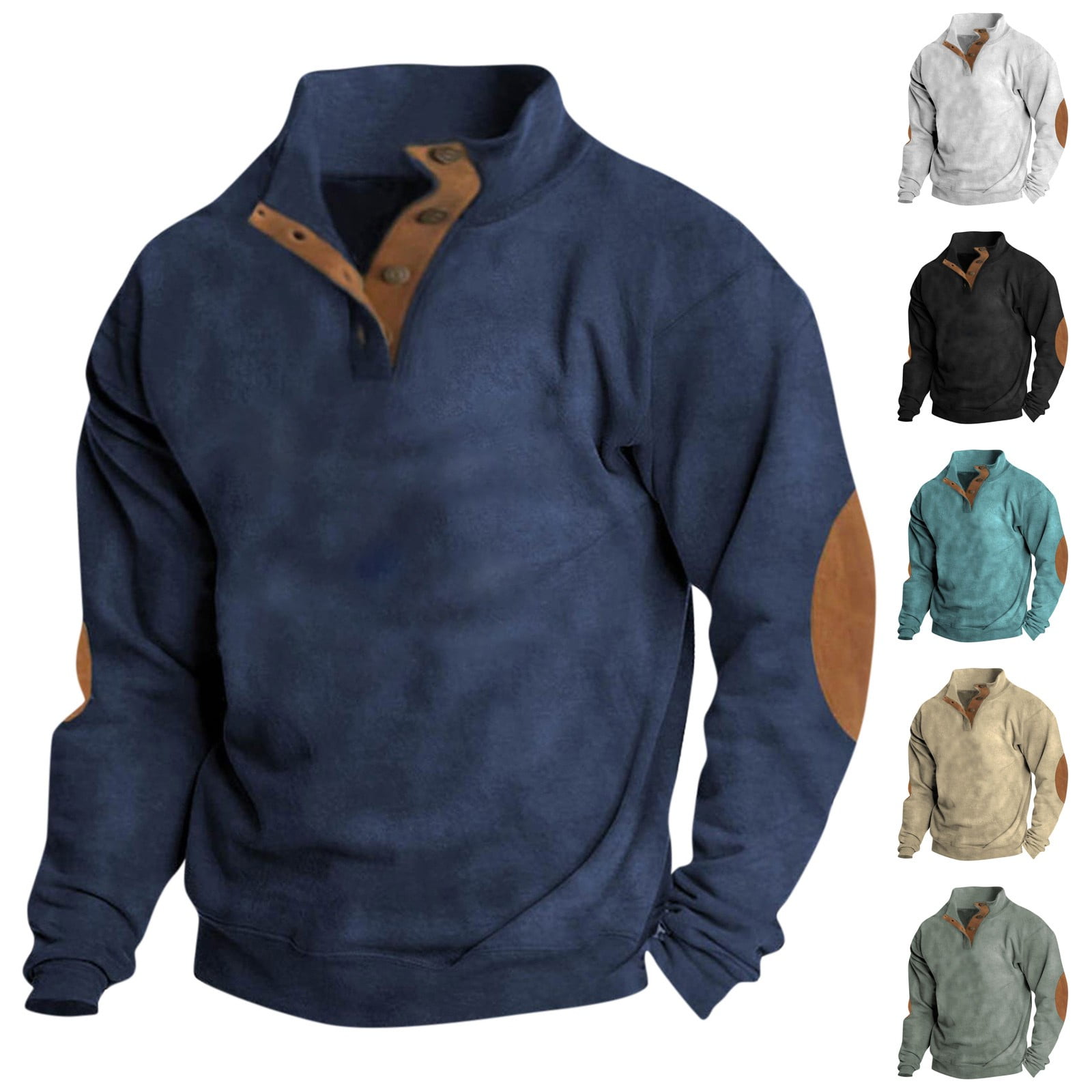 LTTVQM Sweatshirts for Men Corduroy Shirt Solid Color Vintage Top Long ...