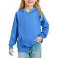 thumbnail image 1 of LTTVQM Teen Girls Hoodie 13-14 Long Sleeve Winter Casual Sweatshirts Comfy Pullovers with Pockets Trendy Hooded Sweatshirts for Teen Girls Blue 13-14 Years, 1 of 5