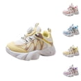 thumbnail image 1 of LTTVQM Toddler Sneakers for Girls Boys Orthopedic Chunky Lace-Up Rotary Buckle Anti-Slip Trainers with Arch Support Fashion Outdoor Athletic Sports Walking Shoes Yellow 1 Big Kids, 1 of 5