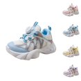thumbnail image 1 of LTTVQM Toddler Sneakers for Girls Boys Orthopedic Chunky Lace-Up Rotary Buckle Anti-Slip Trainers with Arch Support Fashion Outdoor Athletic Sports Walking Shoes Blue 9 Toddler, 1 of 5