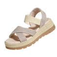thumbnail image 1 of LTTVQM Walking Sandals for Women Arch Support Orthopedic Platform Open-Toe Cross Strap Casual Sandals Ankle Strap Non-Slip Lounge Sport Sandals for Summer Beach Athletic Gray 38(US-7), 1 of 5