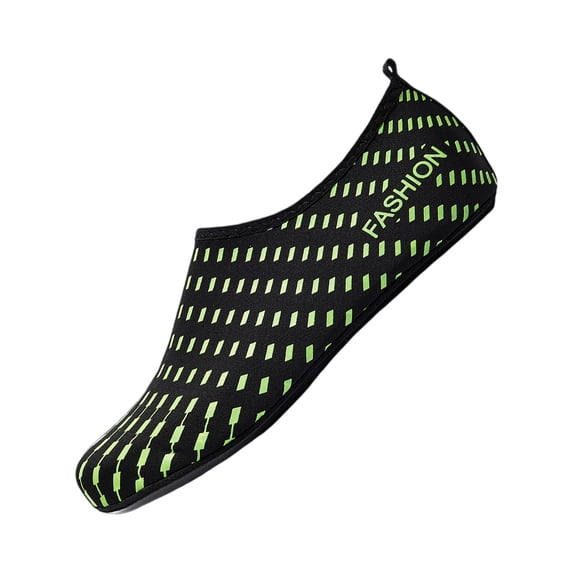 LTTVQM Water Shoes for Women Men Barefoot Quick-Dry Beach Swim Aqua Socks for Surf Yoga Pool Slip on Camping Breathable Shoes Green 40(US-8)