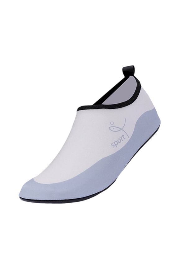 Water Shoes for Women Men Barefoot Quick-Dry Beach Swim Aqua Socks for Yoga Surf Pool Slip on Casual Lightweight Shoes Gray 40(US-8)