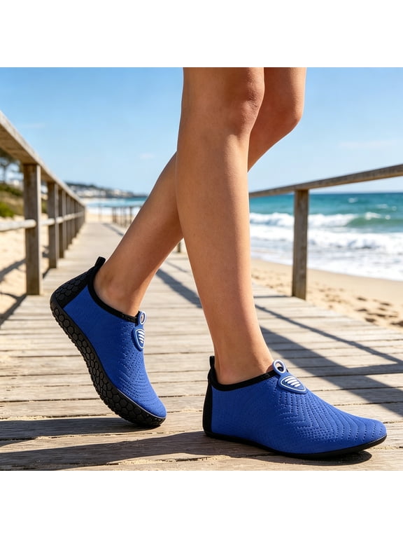 Water Sports Shoes for Women Men Swim Pool Comfortable Water Socks Aqua Yoga Snorkeling Surfing Running Diving Exercise Sport Shors Quickly Dry Slip on 2026 New Water Shoes Royal Blue 40(US-8)