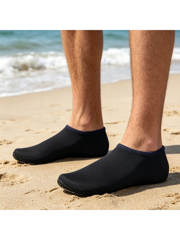 Water Sports Shoes for Women Men Swim Shoes Comfortable Barefoot Aqua Yoga Snorkeling Surfing Running Diving Exercise Sport Shors Quickly-Dry Slip on 2026 New Water Shoes Black 43(US-10)
