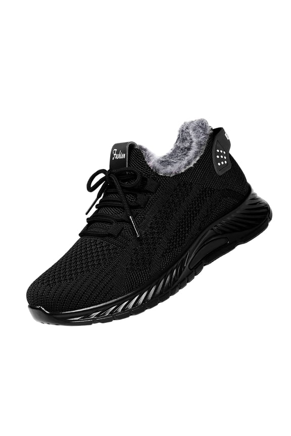 Women's Winter Sneaker Boots Warm Lined High Top Outdoor Orthopedic Shoes with Traction Sole Casual Comfortable Running Arch Support Snow Sneakers Black 40(US-8)