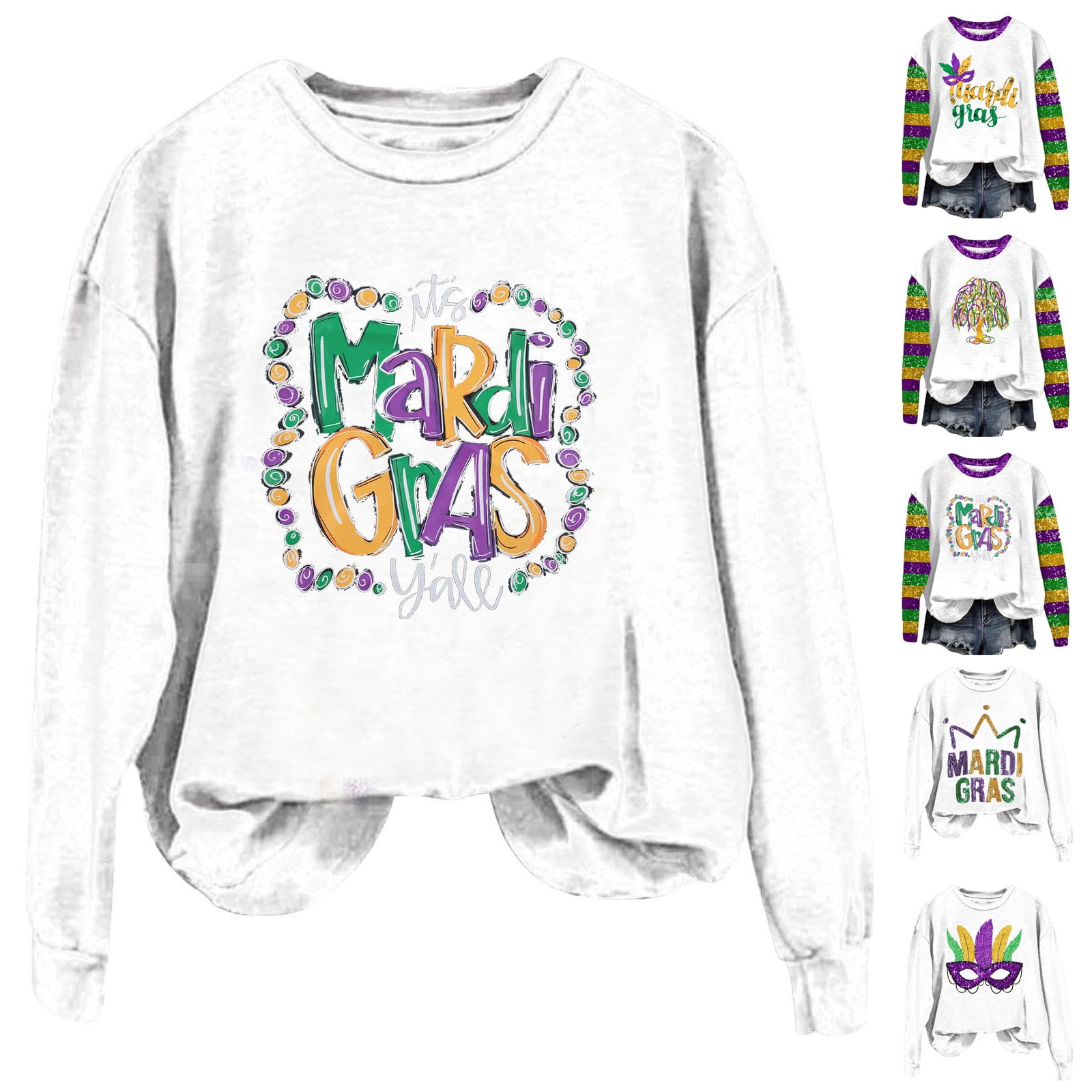 mardi gras shirts sequin