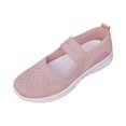 thumbnail image 1 of LTTVQM Womens Slip on Sneakers Arch Support Strap Diabetic Orthopedic Walking Shoes Anti-Skid Breathable Mesh Comfy Workout Sneakers Pink 36(US-5.5), 1 of 4
