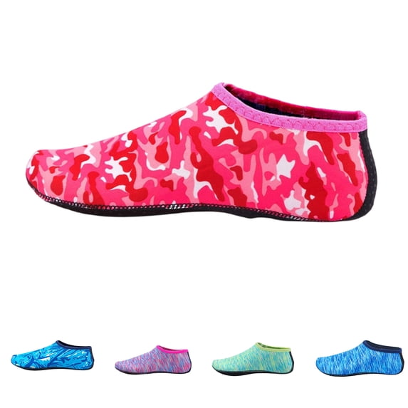 LTTVQM Womens Water Shoes Swim Pool Comfortable Water Socks Aqua Yoga Flexible Vacation Beach Shoes Quickly-Dry Slip on 2026 New Shoes Hot Pink 39(US-7.5)