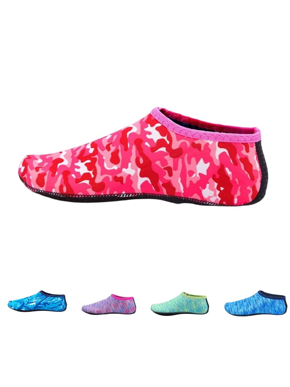 Womens Water Sports Shoes Swim Pool Comfortable Water Socks Aqua Yoga Diving Snorkeling Running Surfing Exercise Sport Shors Quickly-Dry Slip on 2026 New Shoes Hot Pink 37(US-6.5)