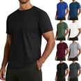 thumbnail image 1 of LTTVQM Workout Shirts for Men Casual Quick Dry 2026 Summer Fashion Tops Men's T-Shirts for Gym Running Athletic Black L, 1 of 4