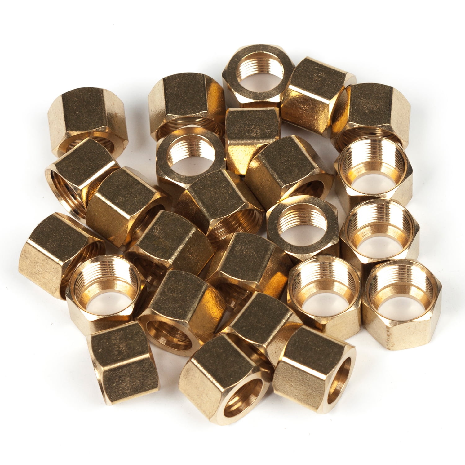 LTWFITTING 1/2" Brass Compression Nut,Brass Compression Fitting(Pack of ...