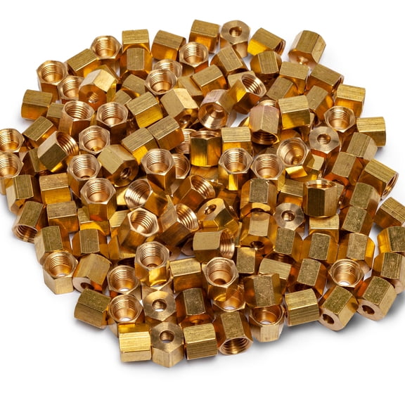 LTWFITTING 3/16" Brass Compression Nut,Brass Compression Fitting(Pack of 150)