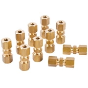 LTWFITTING 3/16" OD Compression Union,Brass Compression FittingPack of 10