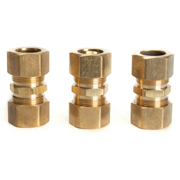 LTWFITTING 3/4" OD Compression Union,Brass Compression Fitting(Pack of 3)