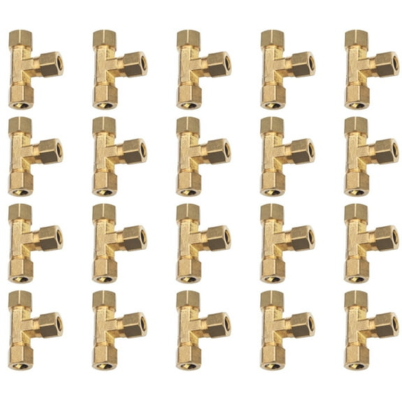 LTWFITTING 3/8" OD Compression Tee,Brass Compression Fitting(Pack of 20)