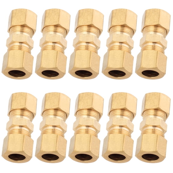 LTWFITTING 3/8" OD Compression Union,Brass Compression Fitting(pack of 10)
