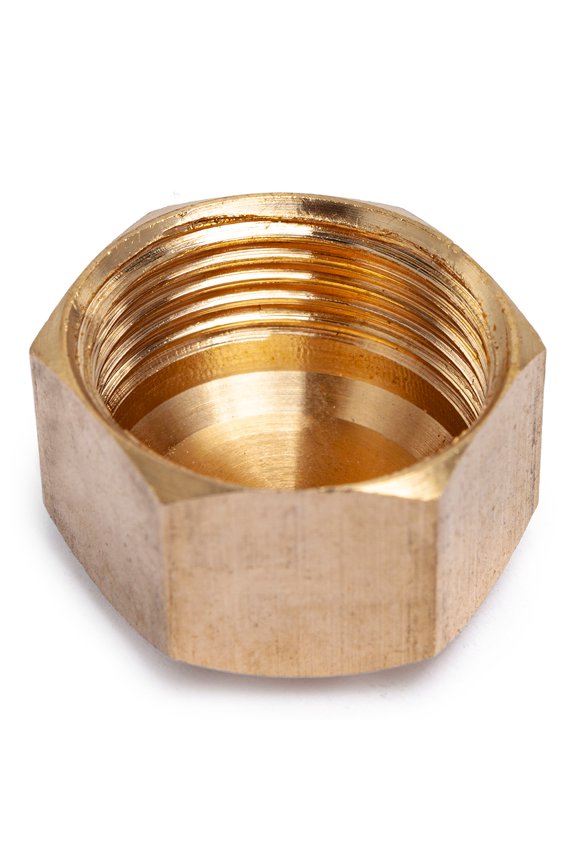 5/8" Brass Compression Cap Stop Valve Cap,Brass Compression Fitting(Pack of 60)