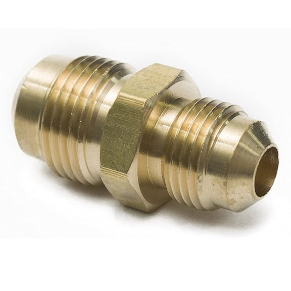 LTWFITTING Brass 1/2" OD x 3/8" OD Flare Reducing Union,Brass Flare Tube Fitting(Pack of 25)