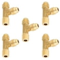 thumbnail image 1 of LTWFITTING Brass 1/4" OD x 1/4" OD x 1/8" Male NPT Flare Run Tee Tube Fitting(Pack of 5), 1 of 4