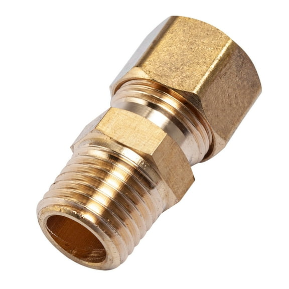 LTWFITTING Brass 3/8" OD x 3/8" Male NPT Compression Connector Fitting(Pack of 5)