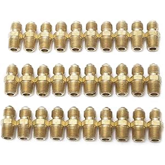 LTWFITTING Brass 45 Degree Flare 3/16" OD x 1/8" Male NPT Connector Tube Fitting(pack of 30)