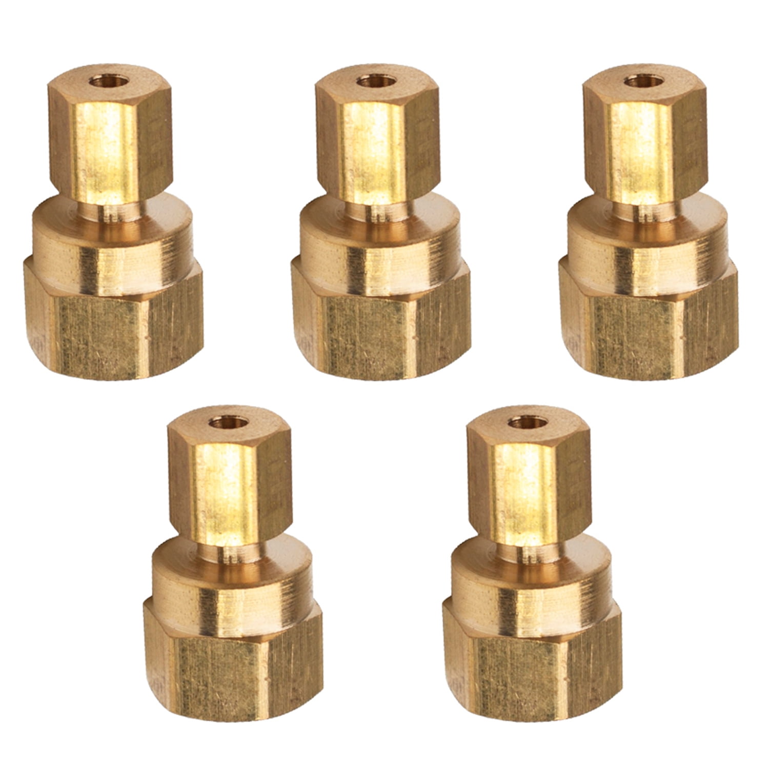 LTWFITTING Brass Compression Tube Fitting 1/8" OD x 1/8" Female NPT Coupler (Pack of 5)