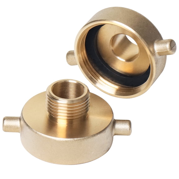 LTWFITTING 1-1/2" NST (NH) Female x 3/4" GHT Male Brass Fire Hydrant Adapter (Pack of 2)