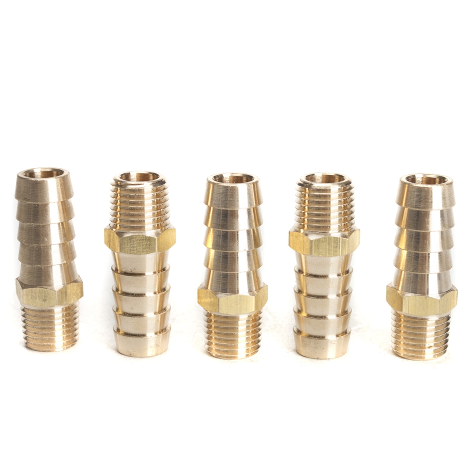 Ottone Tubo Barb Raccordo Gomito 3/8"x1/4 NPT Maschio - Foto 13
