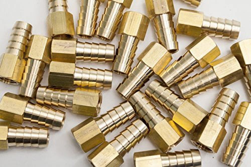 CYEAH 10 Pcs Brass Pipe Fitting, Brass Extension Pipe 1/2-Inch Male X 1/2-Inch NPT - View #9