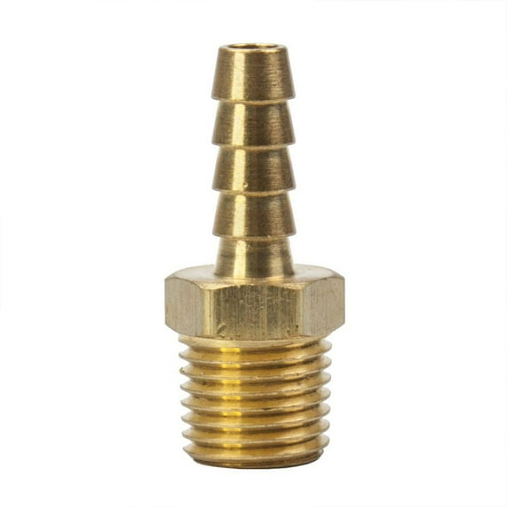 LTWFITTING Brass Fitting Coupler 1/4-Inch Hose Barb x 1/4-Inch Male NPT Fuel Gas Water(Pack of 25)
