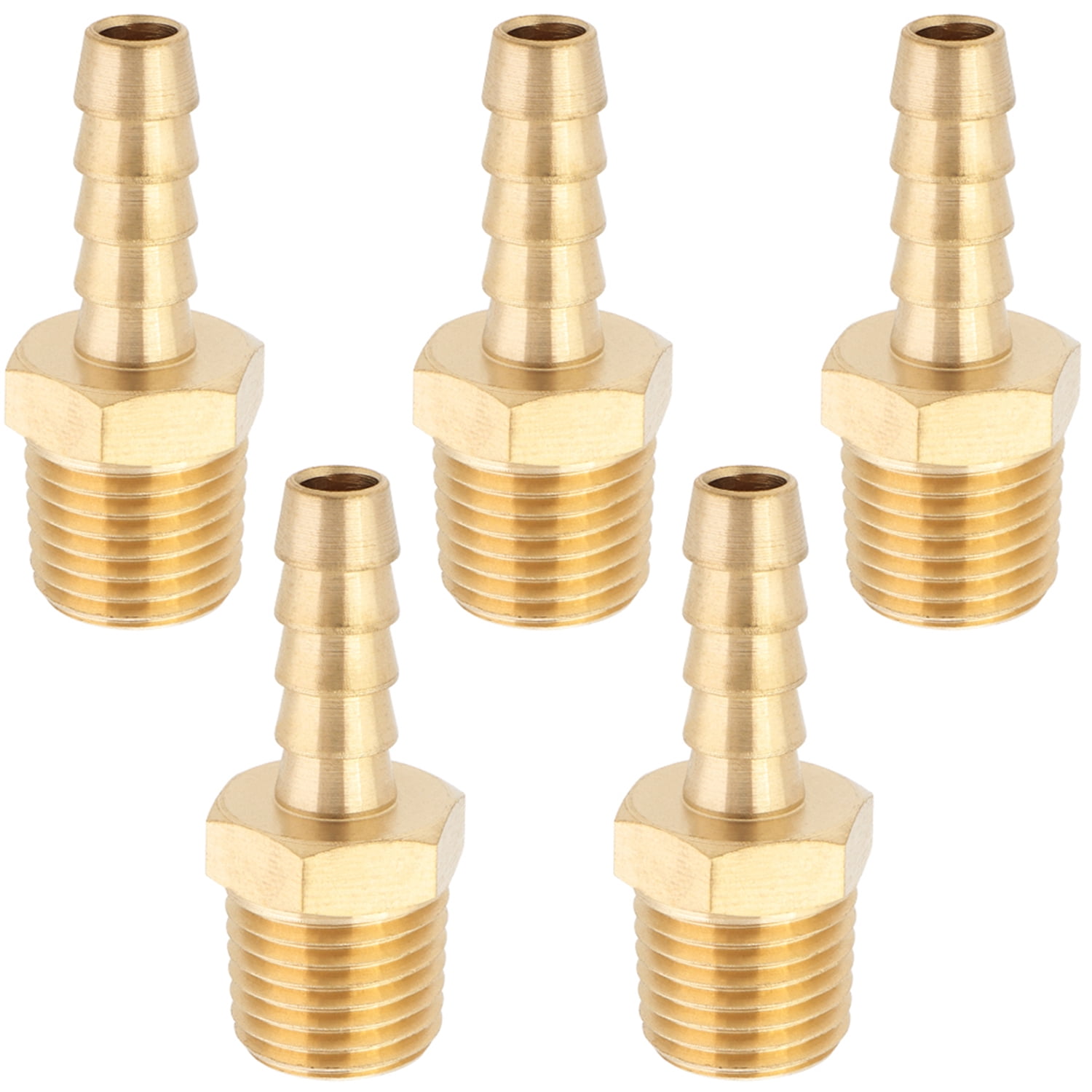 Ottone Tubo Barb Raccordo Gomito 3/8"x1/4 NPT Maschio - Foto 8