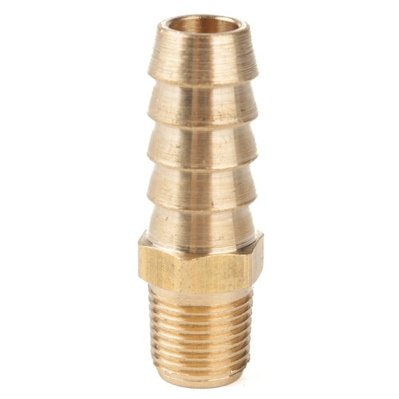 LTWFITTING Brass Fitting Coupler 3/8-Inch Hose Barb x 1/8-Inch Male NPT Fuel Gas Water(Pack of 25)