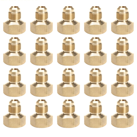 LTWFITTING Brass Flare 1/2" OD x 3/4" Female NPT Female Connector Tube Fitting(Pack of 20)