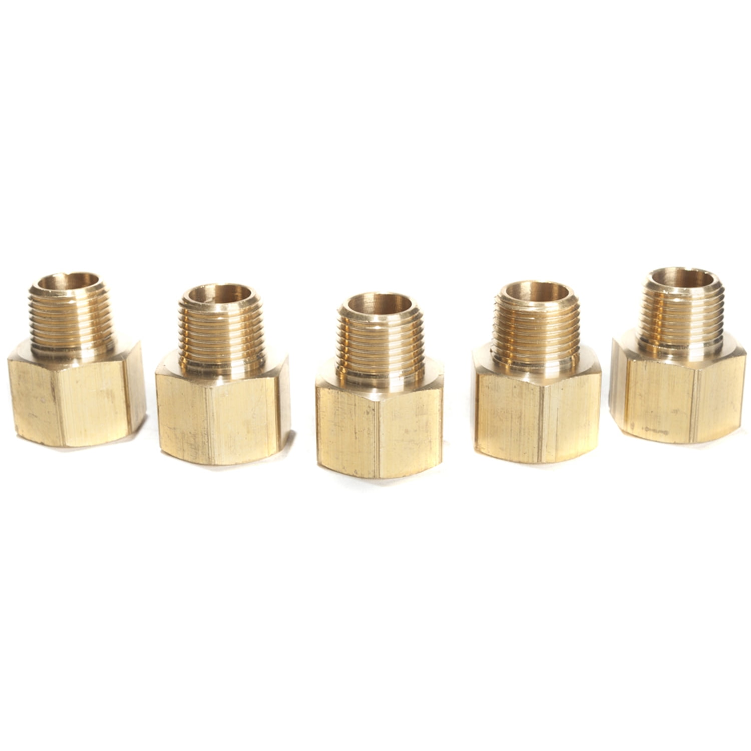 SUNGATOR 4-Pack 1/2 Inch Female x 1/4 Male NPT Reducer, Brass Pipe Fitting Adapters, 1/4'' Male to 1/2'' Female NPT Reducer Adapters, Brass Pipe Extension Connectors
