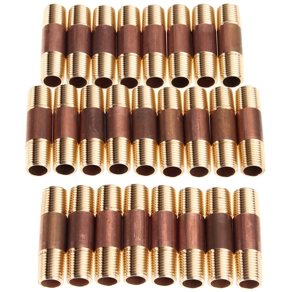 LTWFITTING Brass Pipe 2" Long Nipple Fitting 1/4" Male NPT Air Water(Pack of 25)