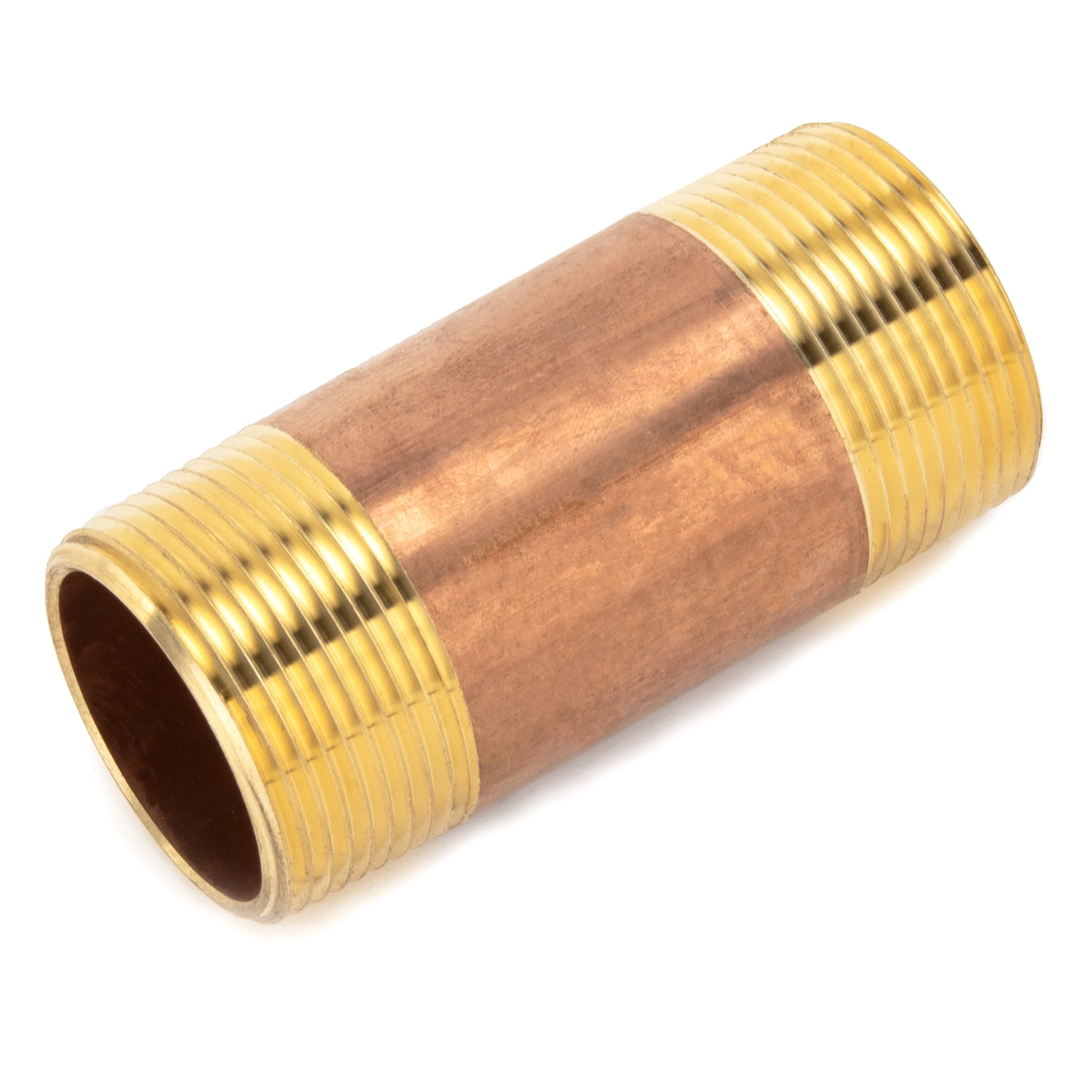 LTWFITTING Brass Pipe Nipple, Threaded Insert Fitting, 3-1/2" Long x 1-1/4" Male NPT, for Air Water (pack of 1)
