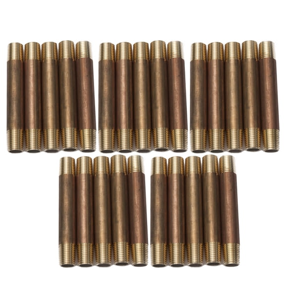 LTWFITTING Brass Pipe 3-1/2" Long Nipple Fitting 1/4" Male NPT Air Water(Pack of 25)