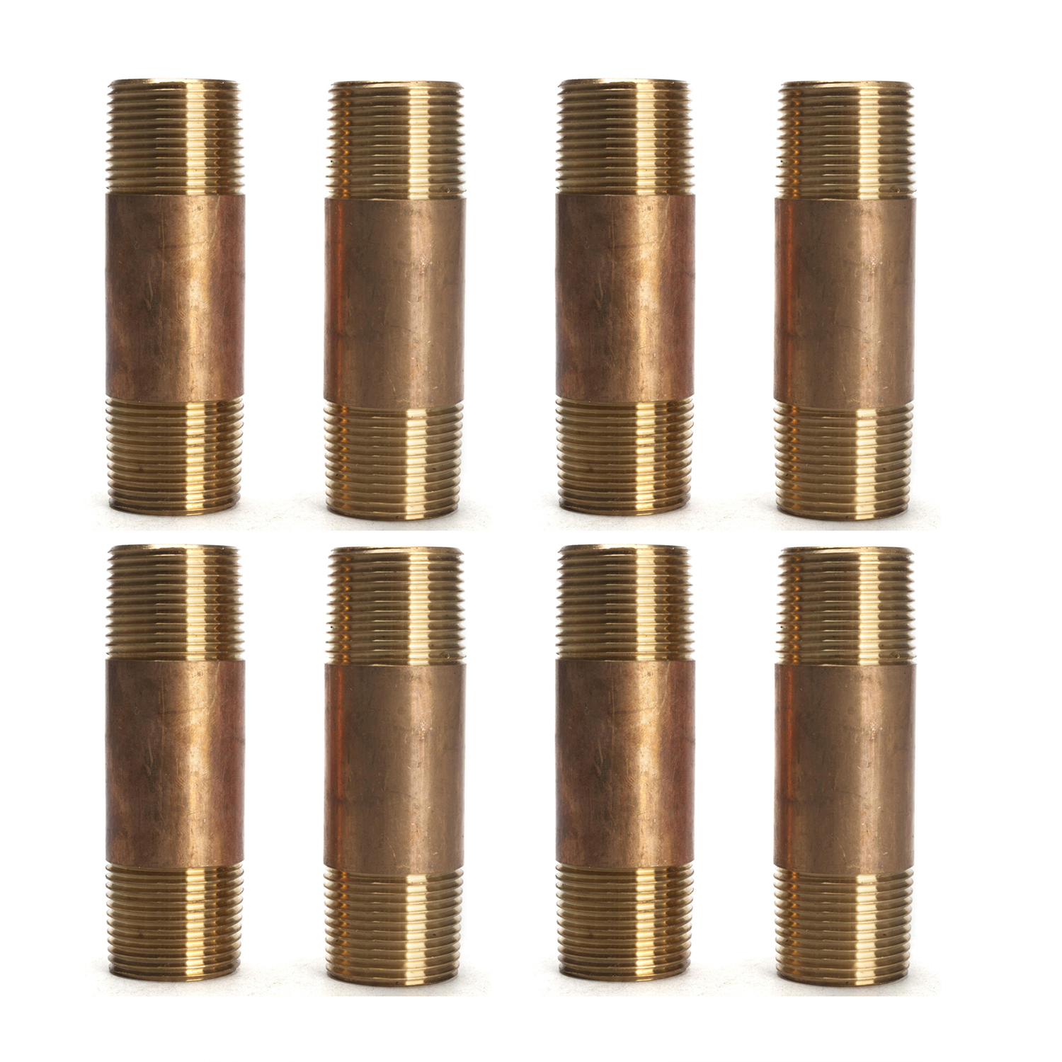 LTWFITTING Brass Pipe 4" Long Nipples Fitting 1" Male NPT Air Water