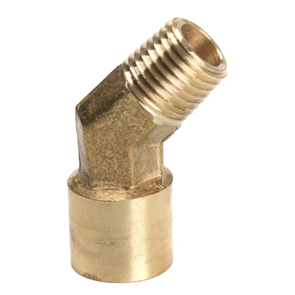 LTWFITTING Brass Pipe 45 Deg 1/4" NPT Street Elbow Forged Fitting Fuel Air Boat(Pack of 250)
