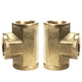 thumbnail image 1 of LTWFITTING Brass Pipe Fitting 3/4" Female NPT Thread Tee Fuel Air(Pack of 2), 1 of 1