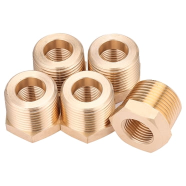 PRO-EDGE INDUSTRIAL Brass Hex Bushing – 3/4 Male X 1/2 Female NPT Reducer