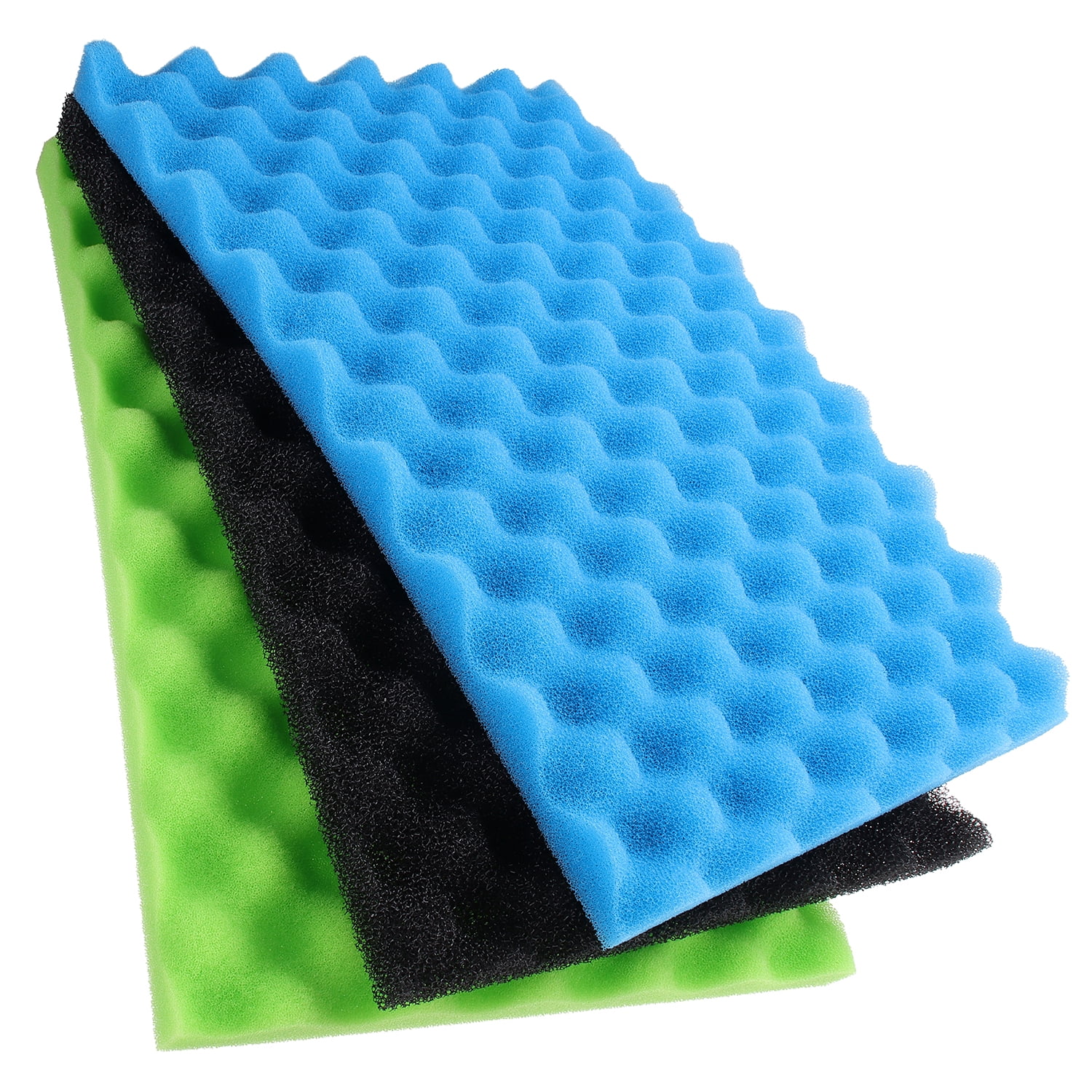 LTWHOME Fish Pond Foam Filter Sponge Set 17" X 11" Media (Pack of 1 Set)