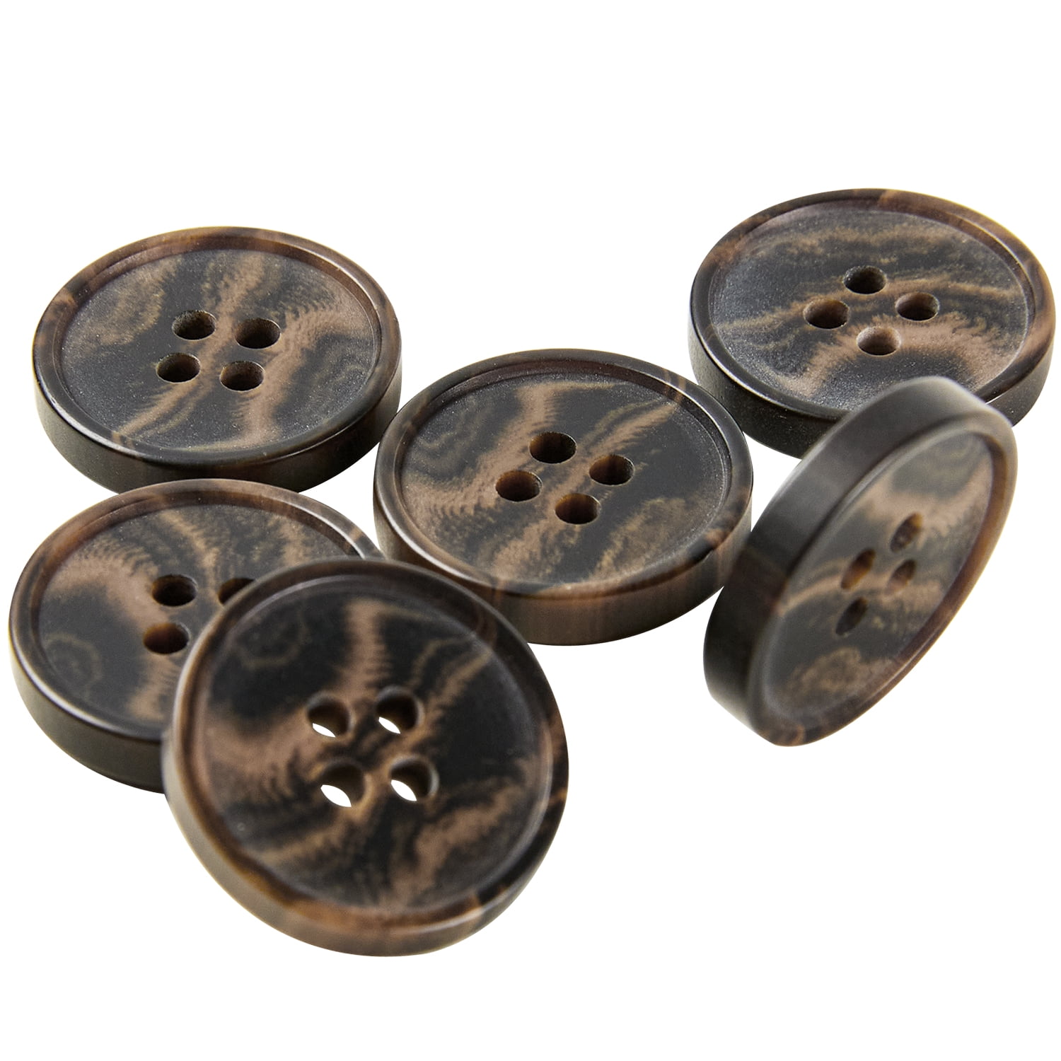 Lsk Button LTWHOME INOTIONSTYLE Recycled Horn Buttons Eco-Friendly 20mm Dark Brown ...