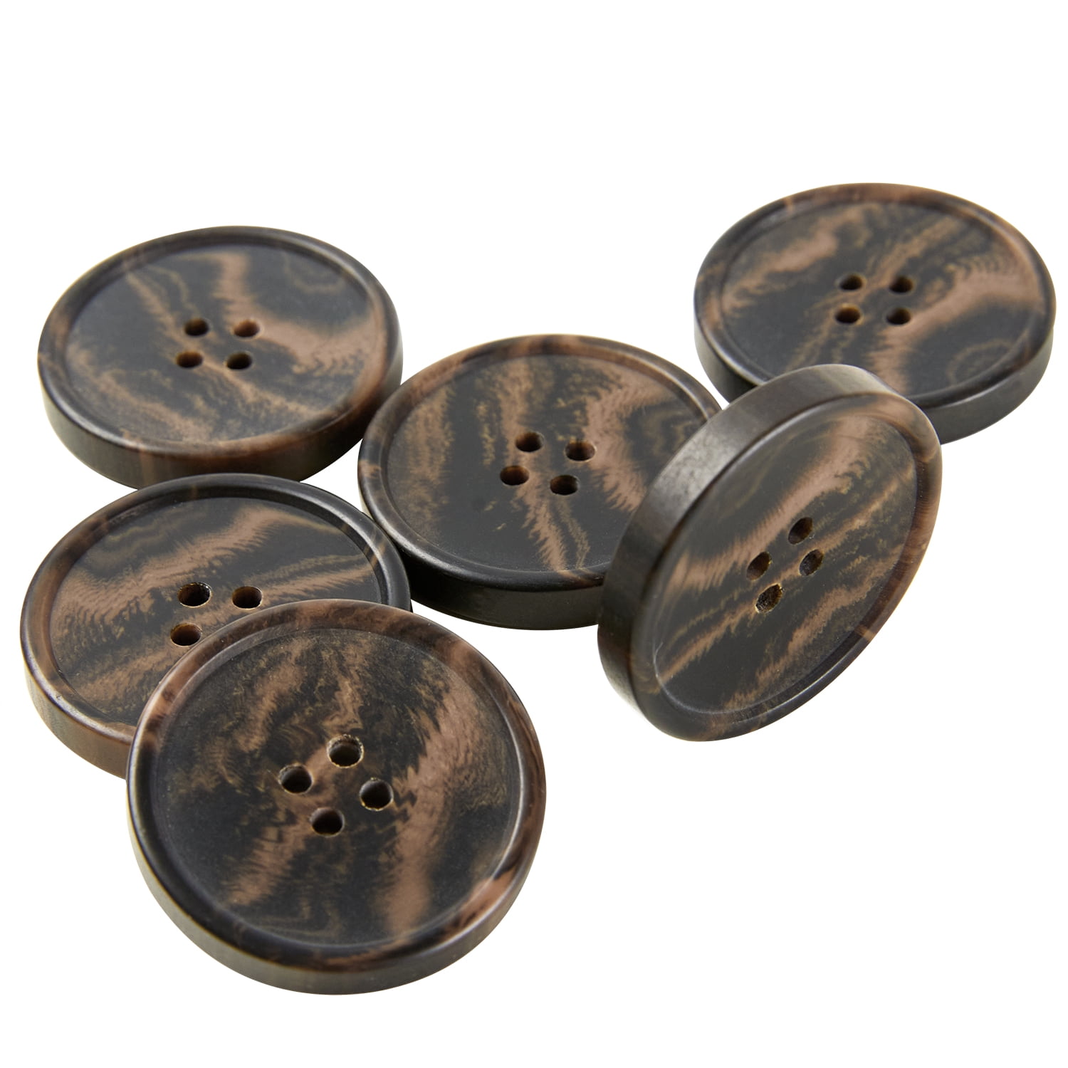 Lsk Button LTWHOME INOTIONSTYLE Recycled Horn Buttons Eco-Friendly 30mm Dark Brown ...