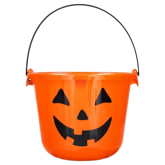 Light-Up Jack-o'-Lantern Trick-or-Treat Bucket, Orange, 6.5", Halloween by Way To Celebrate
