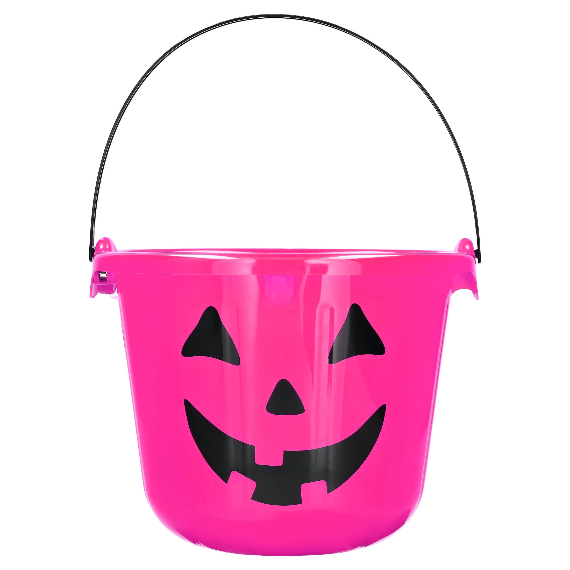 Light-Up Jack-o'-Lantern Trick-or-Treat Bucket, Pink, 6.5", Halloween by Way To Celebrate