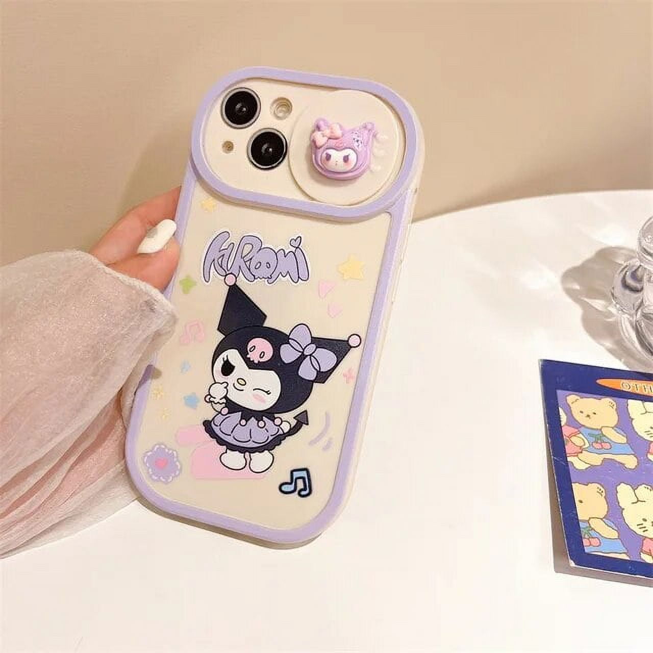 LU Cute Cartoon Anime Sanrio Kuromi Phone Case For iPhone 15 14 13 11 ...