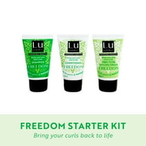LU LatinUs Beauty Freedom Curl Enhancing Starter Kit, Shampoo, Conditioner, Leave-in Cream, for All Hair Types, 1 oz